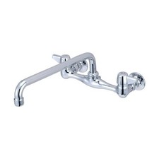 Polished Chrome Central Brass 1.5 GPM Wall Mounted Kitchen Faucet with 12"