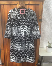 Principles Tailored Coat Dress by Ben de Lisi UK Size18 Black & White Red Lining