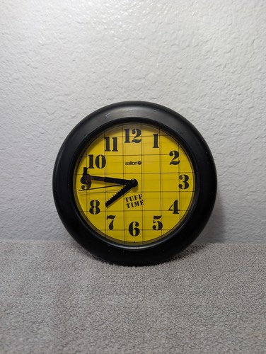  Salton Tuff Time Clock Shop Clock Saw And Hammer Arms Tested Working Condition