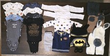 Newborn Boys Clothes Lot of 40 Carter's Onsies, Bibs  more