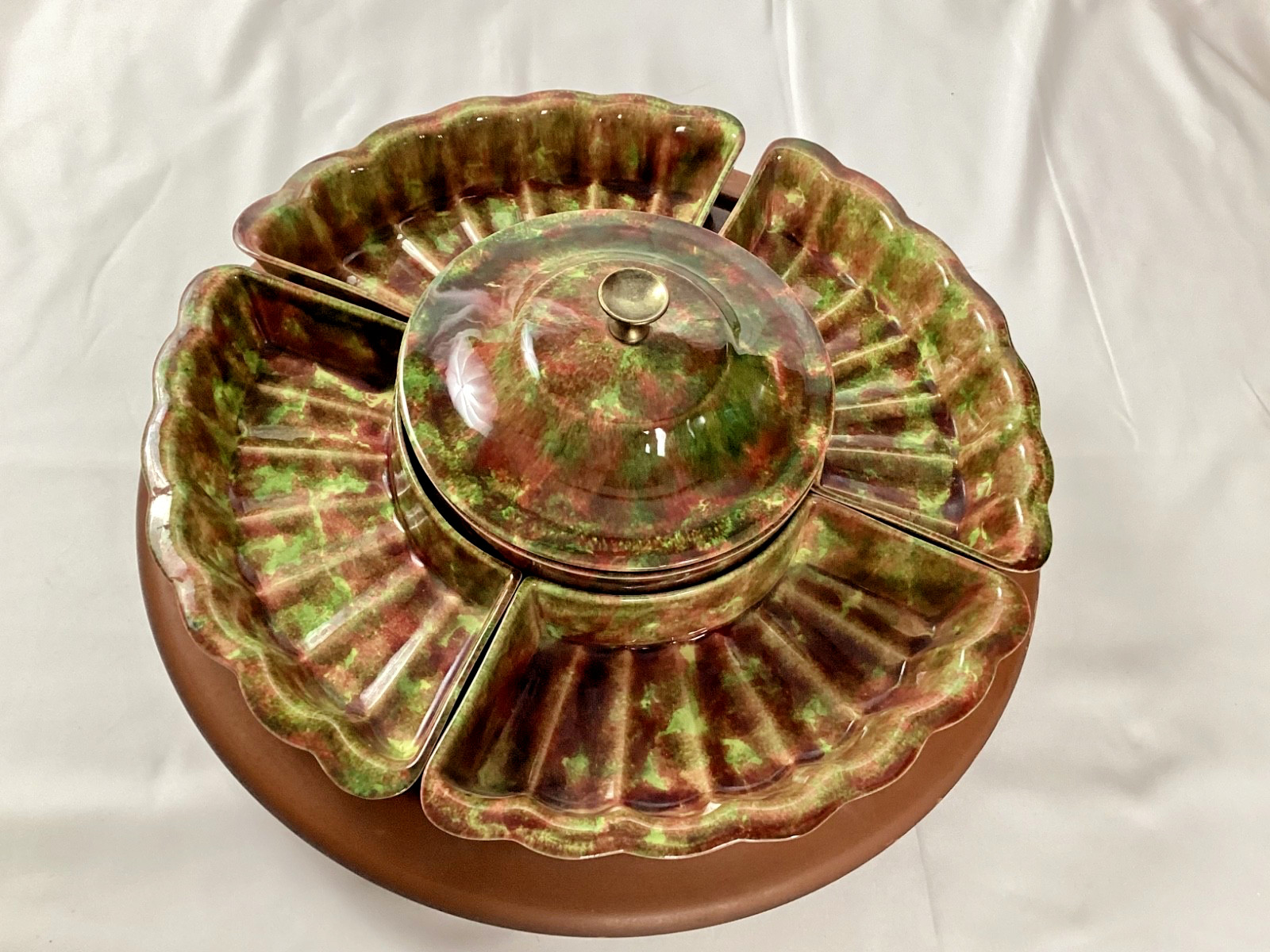 Jaru Pottery Vintage Lazy Susan Serving Set
