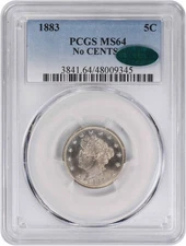 1883 Liberty Nickel No Cents MS64 PCGS (CAC)