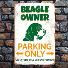 Tin Metal Signs Home D cor 8x12 Frameless Art Painting Suitable Beagle Parking