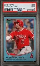 Albert Pujols - 2013 Topps #266 Walmart Border Blue Parallel Checklist PSA 9