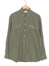 Vintage BURBERRYS of London Flannel Shirt Men Size 39 15 ½ Made in FRANCE