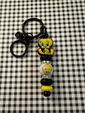 Tweety Bird Adorable Cute Keychain Handmade With Quality Beads Collect Them