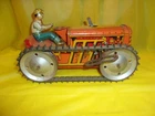 VINTAGE ORIGINAL MARX WIND-UP TRACTOR WITH DRIVER!