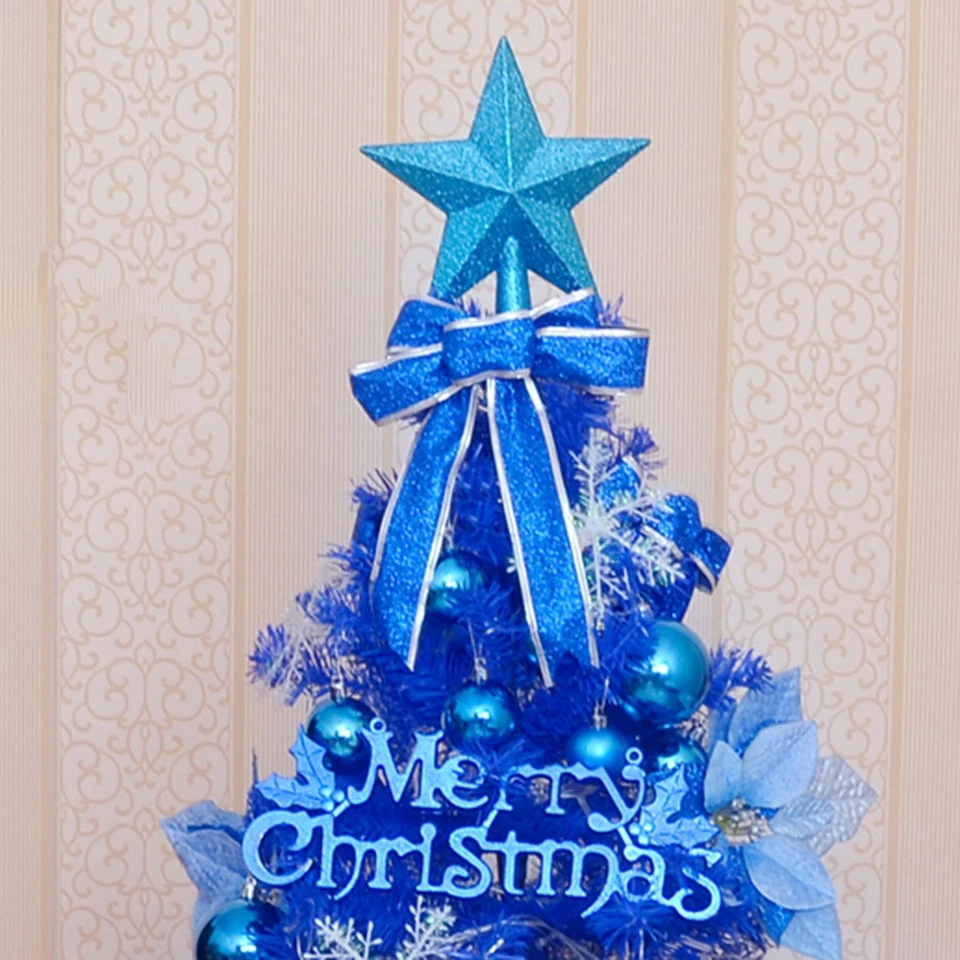 5/6/7/8FT Sky Blue Christmas Tree Fluffy Tips Metal Stand Frame Easy Assembly - image 3 of 4