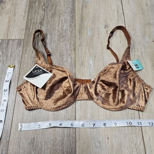 Vassarette Vintage Y2K Animal Print Snakeskin Brown Underwire Bra Women's 36B - Picture 2 of 10