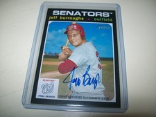 2020 TOPPS HERITAGE JEFF BURROUGHS AUTO SIGNED #WSFS-JB WASHINGTON SENATORS