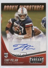 2021 Panini Chronicles Draft Picks Orange Tony Poljan #TS-TPJ Auto wd9