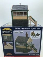 BACHMANN SCENECRAFT OO 44-0042 TIMBER & STONE SIGNAL BOX  + BOXED