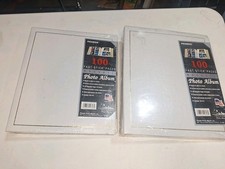 Vintage PIONEER Photo Album w/ 100 Magnetic Pages 50 sheets White Set Of 2