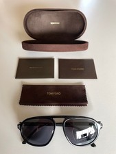 TOM FORD HARRISON TF755 01A 57mm Mens Large Square Sunglasses BLACK