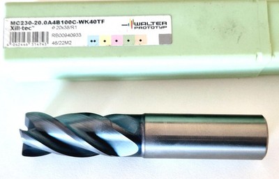 WALTER MC230-20.0A4B100C-WK40TF Ø20x38/R1 20mm Solid carbide shoulder/slot mills