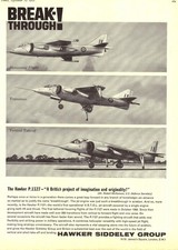 1962 Advert for Hawker P.1127 'Harrier' V/STOL Jet Aircraft Original Print Ad