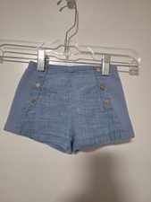 Zara Baby Vintage Style Blue Sailor Shorts 12-18 Months High Waisted Nautical...