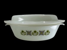 Fire-King Anchor Hocking Spring Blossom Green...