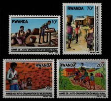 Ruanda 1989 - Mi-Nr. 1417-1420 ** - MNH - L&auml;ndlicher Raum