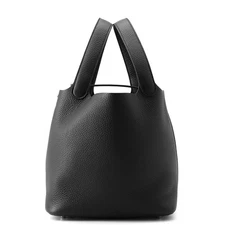 HERMES Picotin Lock Size MM Taurillon Clemence Black