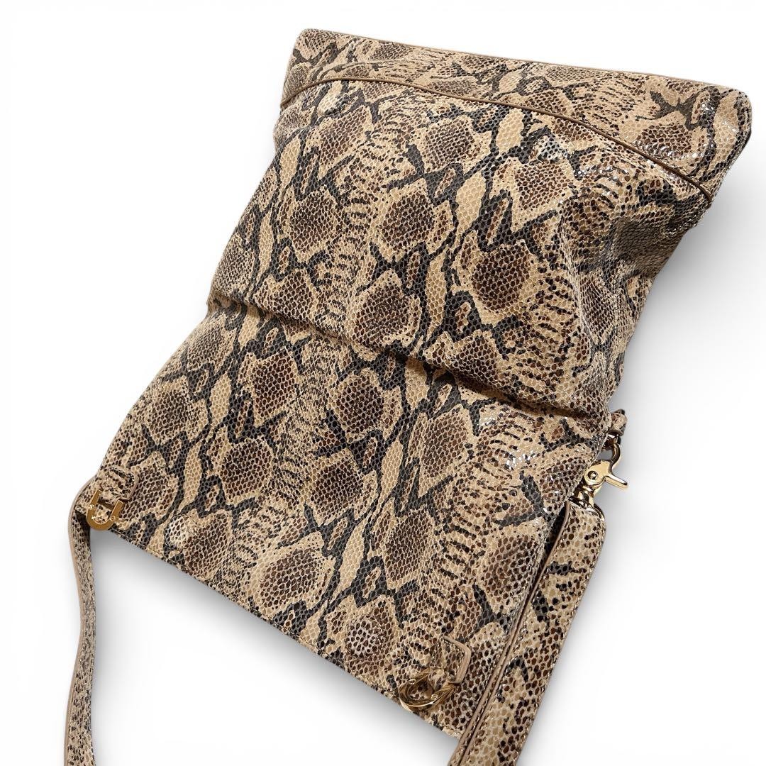 Tory Burch Python Pattern 2Way Shoulder Bag Gold … - image 8