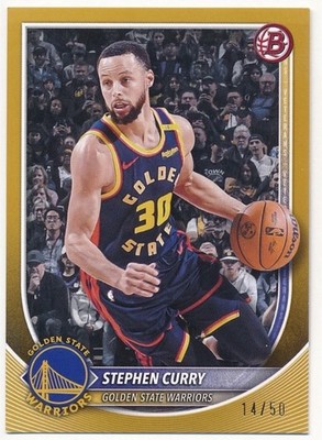 STEPHEN CURRY 2025/26 BOWMAN GOLD PARALLEL GOLDEN STATE WARRIORS # /50