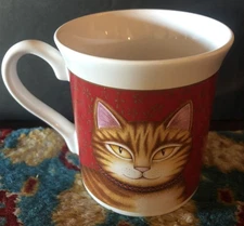 Vintage 1987 Hallmark Cat Coffee Tea Mug 3.5 x 3.25" Japan Excellent