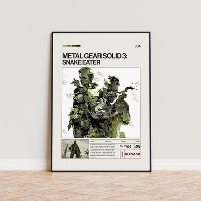 Metal Gear Solid 3 Snake Eater Poster Minimalist Gaming Wall Art