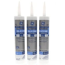 12x All Purpose Waterproof Silicone Window & Door Caulk – Clear – Brand New