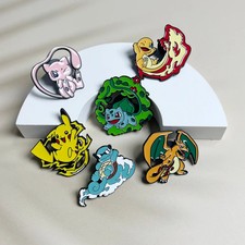 6pcs Anime Pins Set Pokemon Enamel Brooch Metal Badge Jewelry for Clothing Backp
