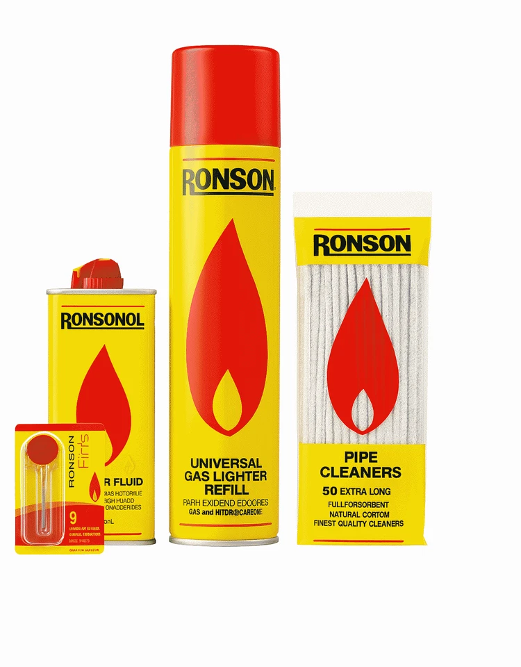 Ronson Genuine Lighter Refills – Butane Gas & Petrol Fluid with Universal Valve - Image 1 of 1