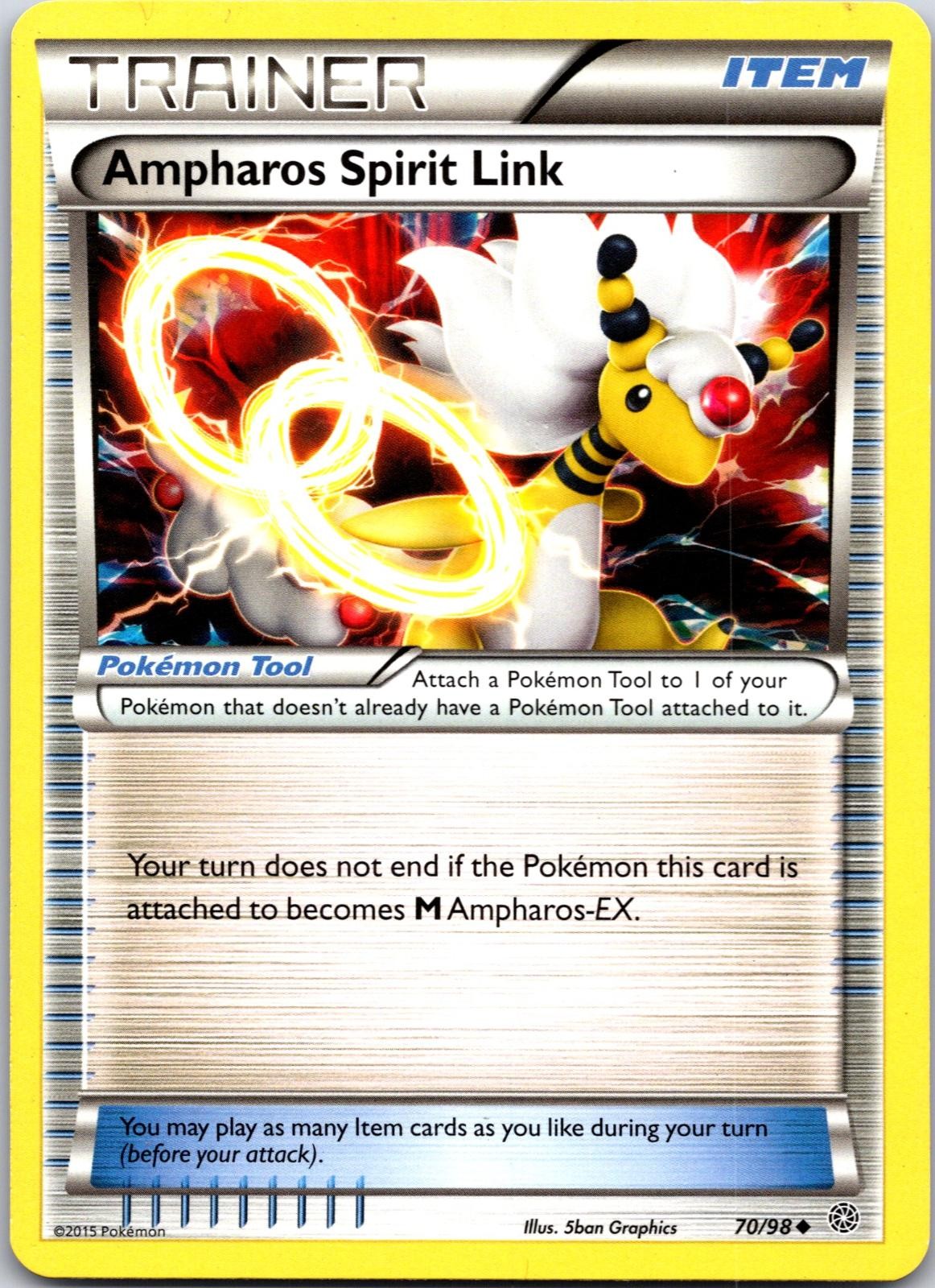 Ampharos Spirit Link 70/98 Uncommon Ancient Origins Pokemon LP
