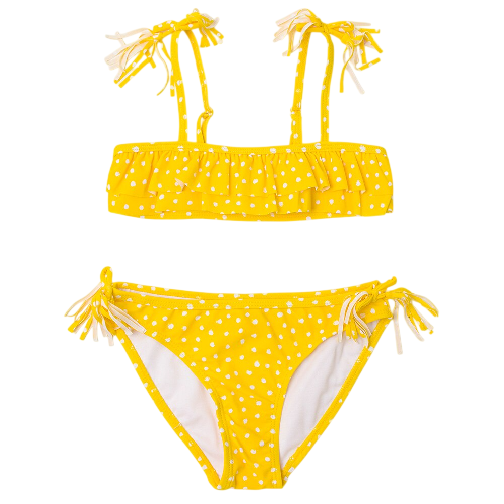 NEW GIRLS Itsy-Bitsy-Teeny-Weeny YELLOW POLKA DOT BIKINI size 3-4