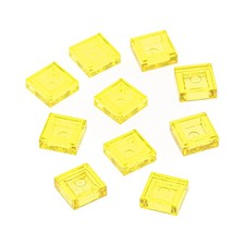 10x Piastrella Lego 1x1 Trasparente Giallo Piastra Star Wars 10212 6088721 3070b 3070