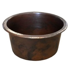 Native Trails CPS35 Copper Diego 12-1/2" Single Basin Undermount Bar Sink