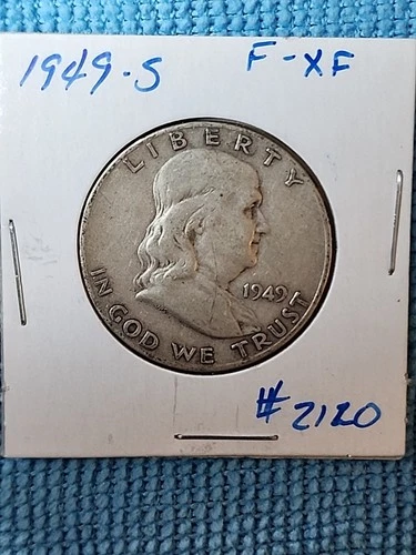 1949 S Franklin Silver Half Dollar ■ XF ■ #2120