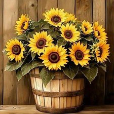 Sunflower Diamond Painting Kits for Adults, 5D Diamond Art Kits for Adults Be...