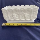 Westmoreland Milk Glass Paneled Grape Rectangular Planter WG Mark Vintage