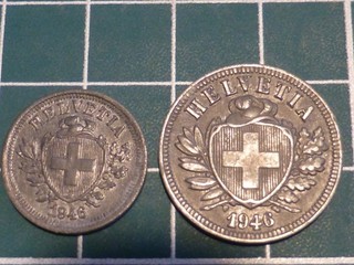 SUISSE LOT 1 & 2 RAPPEN 1946 B RECHERCHEES & BELLE QUALITES TTB !