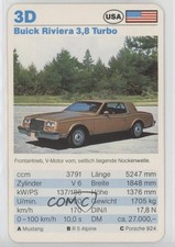1981 Dubreq Top Trumps Cars Buick Riviera 38 Turbo 3d 0i4g 1981 Dubreq Top Trumps Cars Buick Riviera 38 Turbo 3d 0i4g