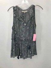 Pre-Owned Loft Blue Size Medium Floral Tank Top