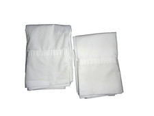 POTTERY BARN organic white 2 standard PILLOWCASES 18 X 30 100 COTTON