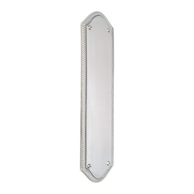 Fingerplatte Satin Chrom Georgian Form Seil Messing Türschutz Drückerplatte