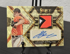 Grayson Rodriguez 2023 Panini Select Gold Vinyl Rookie Jersey Auto 1/1 PJA-GR
