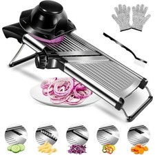 7-in-1 Adjustable Stainless Steel Mandoline V...