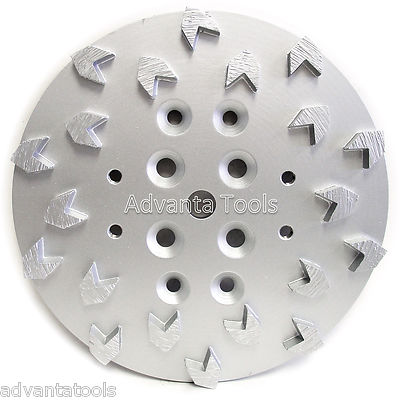 10  Concrete Grinding Head for Edco Blastrac Floor Grinders - 20 Arrow Segments 