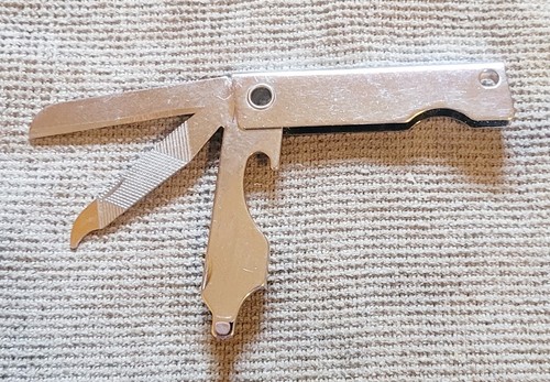 Basic Pocketknife Blade File Bottle Opener Silver Small Keychain Free Shipping