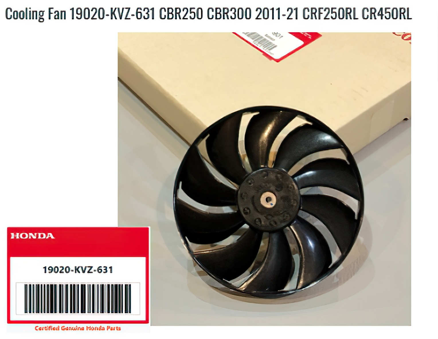 2013 Honda Cbr250r OEM Engine Radiator Cooling Fan for sale online eBay