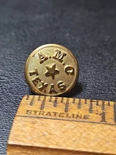 Uniform Button Texas A.M.C. Agricultural Mechanical College Pre-1948 TAMU 5/8"