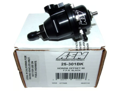 AEM Black Adjustable Fuel Pressure Regulator FOR S2000 / Accord / Civic 25-301BK